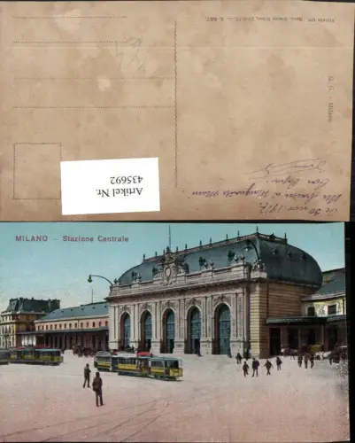435692,Lombardia Milano Mailand Stazione Centrale Bahnhof