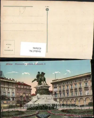 435696,Lombardia Milano Mailand Monumento a Vittorio Emanuele Statue