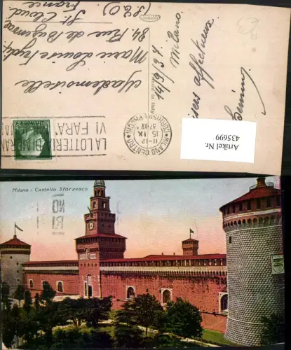 435699,Lombardia Milano Mailand Castello Sforzesco Schloss Türme