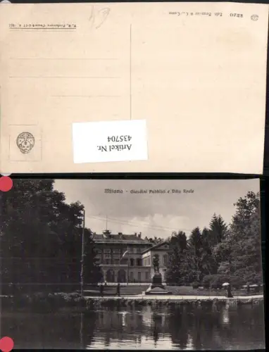 435704,Lombardia Milano Mailand Giardini Pubblici e Villa Reale Park Statue