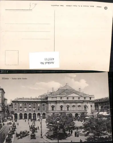 435711,Lombardia Milano Mailand Teatro della Scala Theater Denkmal Statue