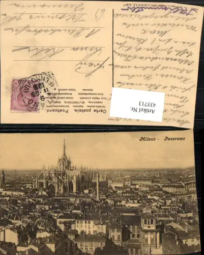 435713,Lombardia Milano Mailand Panorama Totale m. Dom