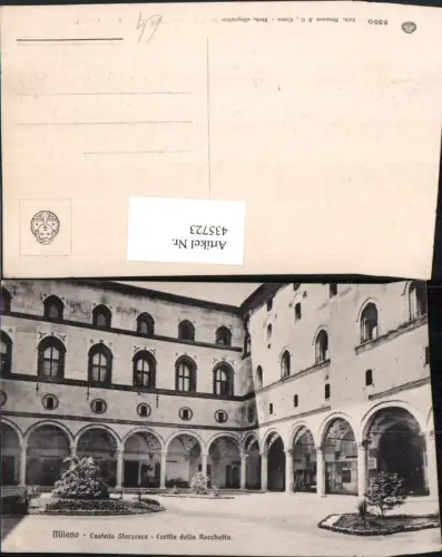 435723,Lombardia Milano Mailand Castello Sforzesco Cortile della Rocchetta Schloss Arkaden