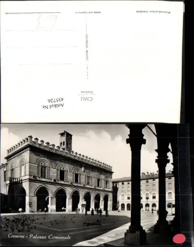435726,Lombardia Cremona Plazzo Comunale Palast Arkaden