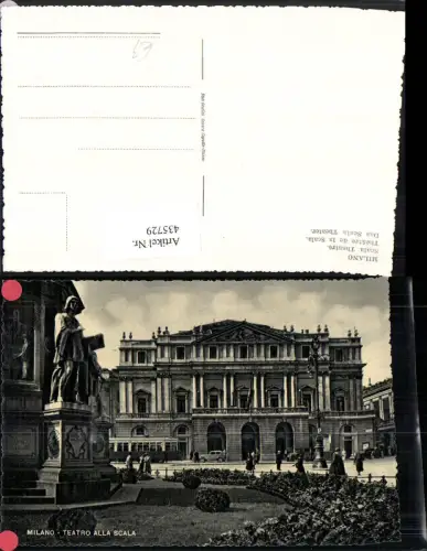 435729,Lombardia Milano Mailand Teatro alla Scala Theater Gebäude Statue