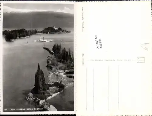446598,Lombardia Brescia Lago di Garda Isola di Garda Insel Bergkulisse
