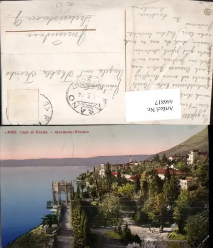 446817,Lombardia Brescia Lago di Garda Gardone-Riviera Teilansicht