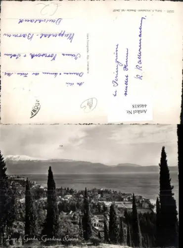 446818,Lombardia Brescia Lago di Garda Gardone Riviera Totale Bergkulisse