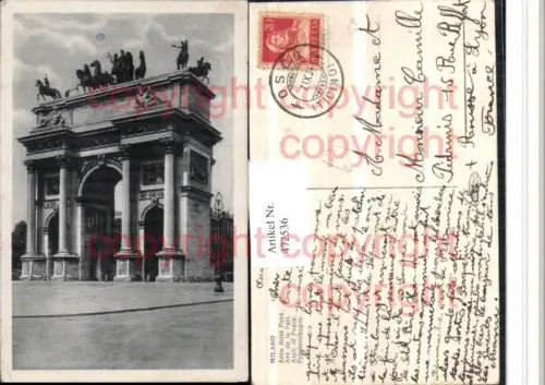 472536,Lombardia Milano Mailand Arco della Pace Friedensbogen