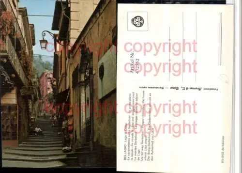 472552,Lombardia Como Bellagio La caratteristica salita Serbelloni Gasse