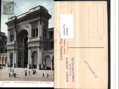 494001,Lombardia Milano Mailand Arco Galleria Vittorio Emanuele