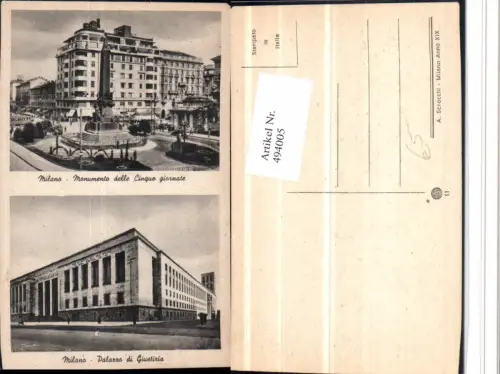 494005,Lombardia Milano Mailand Monumento Cinque giornate Palazo Giustizia
