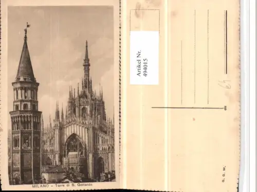 494015,Lombardia Milano Mailand Torre di S. Gottardo Kirche Turm
