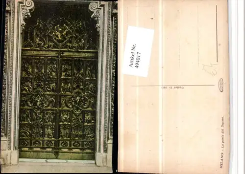 494017,Lombardia Milano Mailand La porta del Duomo Dom Portal
