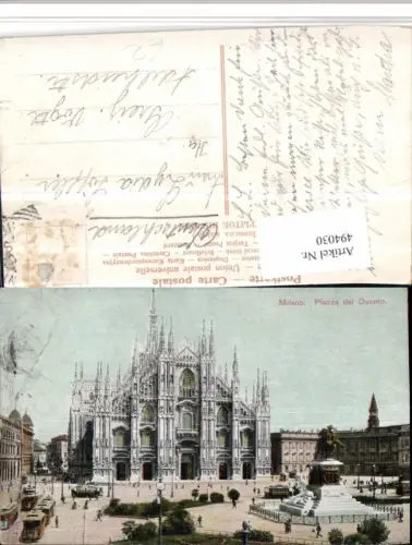 494030,Lombardia Milano Mailand Piazza del Duomo Dom Denkmal