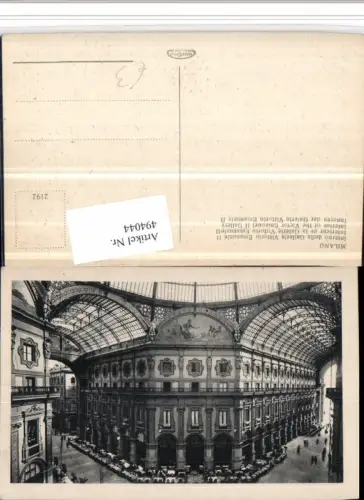 494044,Lombardia Milano Mailand Galleria Vittorio Emanuele Interno Galerie