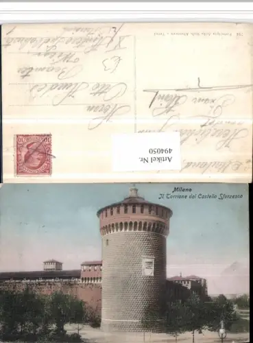 494050,Lombardia Milano Mailand Il Torrione del Castello Sforzesco Schloss Turm