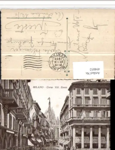 494052,Lombardia Milano Mailand Corso Vittorio Emanuele Straßenansicht
