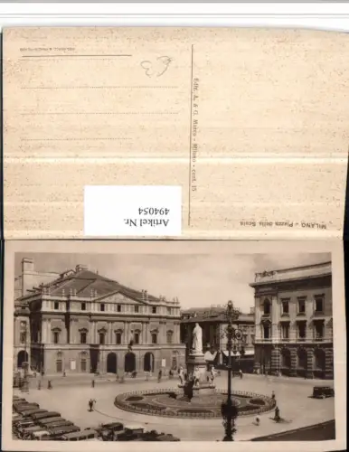 494054,Lombardia Milano Mailand Piazza dellsa Scala Platz Denkmal Statue