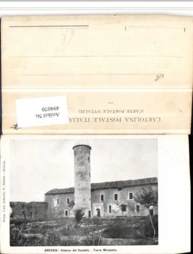 494070,Lombardia Brescia Interno del Castello Torre Mirabella Turm
