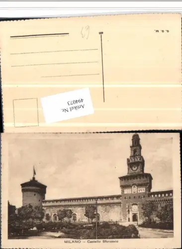 494073,Lombardia Milano Mailand Castello Sforzesco Schloss Turm