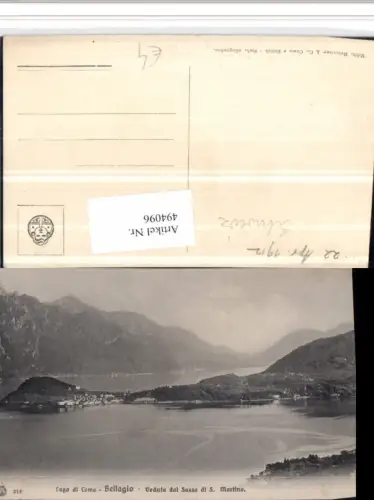 494096,Lombardia Como Lago Bellagio Veudta dal Sasso di S. Martino Bergkulisse