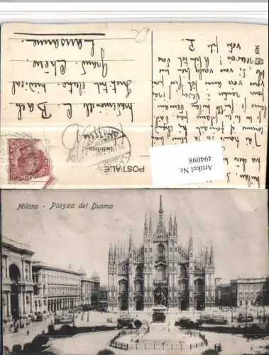 494098,Lombardia Milano Mailand Piazza del Duomo Dom Denkmal