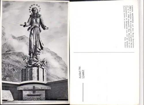 524462,Lombardia Sondrio Campodolcino Serenissima Europa Madonna Statue