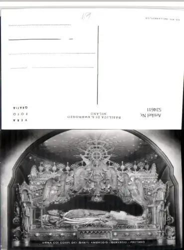 524611,Lombardia Milano Mailand Basilica S. Ambrogio Urna Gervasio Protasio