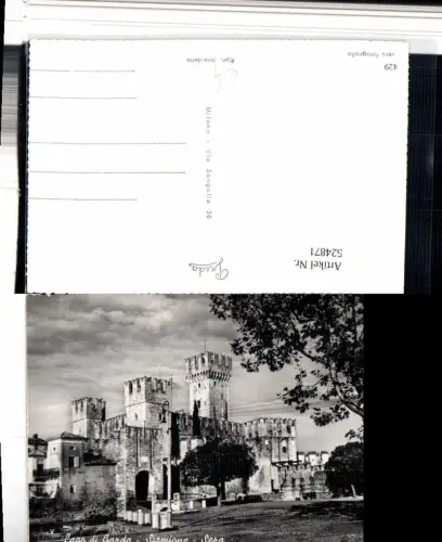 524871,Lombardia Brescia Lago di Garda Sirmione Sera Burg