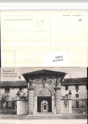 524899,Lombardia Pavia Monumentale Certosa Veduta dell ingresso Tor