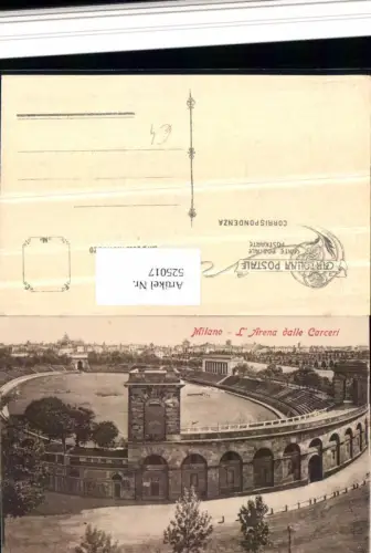 525017,Lombardia Milano Mailand Arena dalle carceri