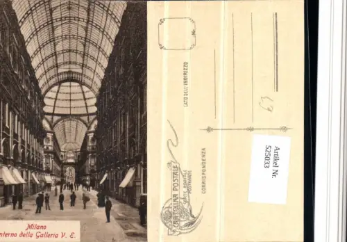 525033,Lombardia Milano Mailand Interno della Galleria Vittoria Emanuele