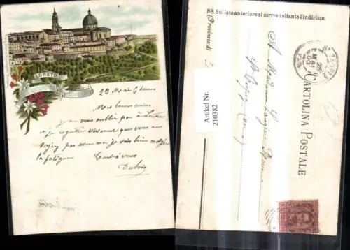 210382,Litho AK Marche Loreto Teilansicht