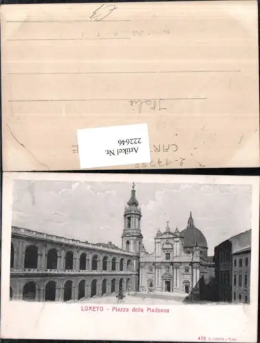 222646,Marche Loreto Piazza della Madonna Kloster Kirche