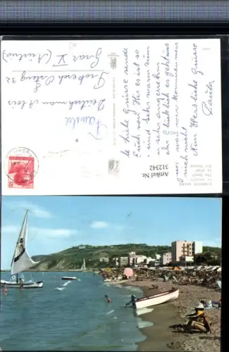 312342,Marche Pesaro Gabicce Mare La spiaggia Strand Strandleben Segelboot