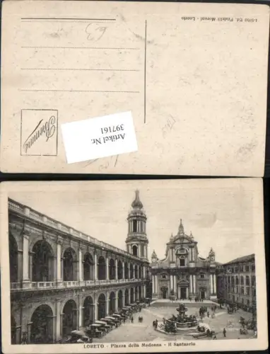397161,Marche Ancona Piazza della Madonna Il Santuario Kloster Arkaden Brunnen