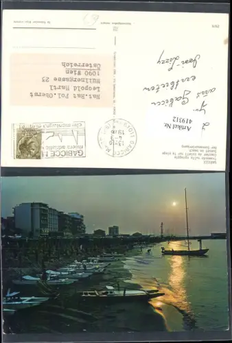 419312,Marche Pesaro Gabicce Tramonto sulla spiaggia Strand Sonnenuntergang