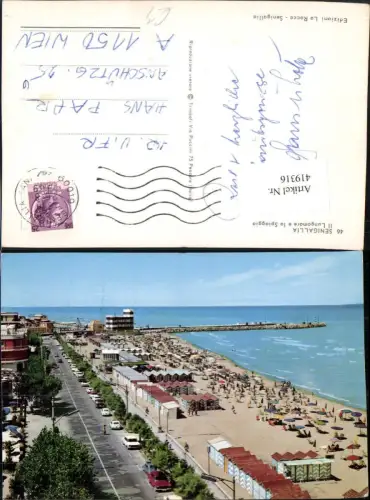 419316,Marche Ancona Senigallia Il Lungomare e la Spiaggia Strand