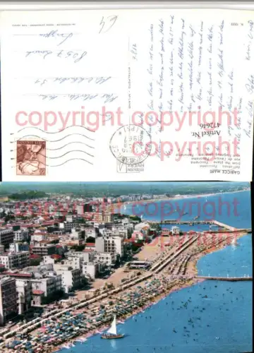 472646,Marche Pesaro Gabicce Mare Panorama Totale m. Strand