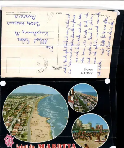 524643,Marche Pesaro Marotta Strandleben Strand Mehrbildkarte