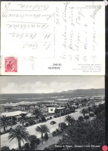 181845,Molise Marina di Massa Spiaggia e viale Litoraneo Strand u. Küstenstraße