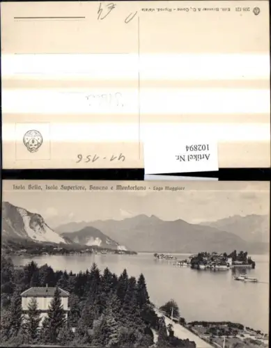 102894,Piemonte Isola Bella Isola Superiore Bevena e Montorfano Lago Maggiore