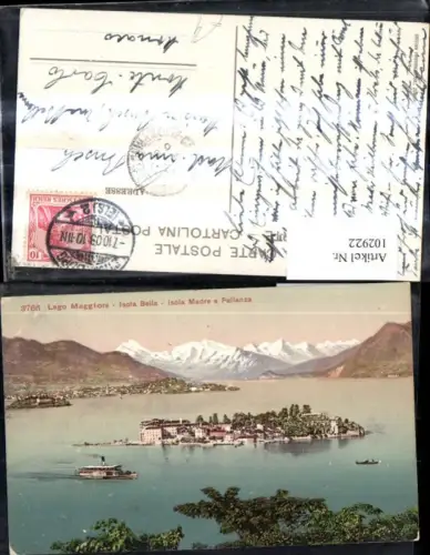 102922,Piemonte Lago Maggiore Isola Bella Isola Madre e Pallanza Schiff Dampfer