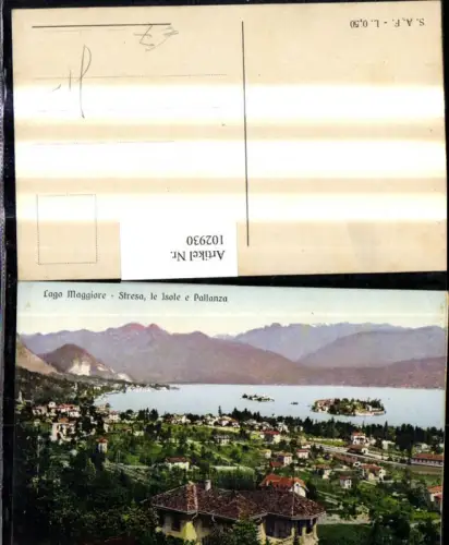 102930;Piemonte Lago Maggiore Stresa le Isole e Pallanza