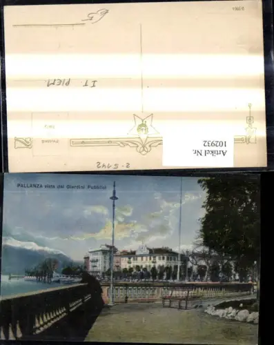 102932,Piemonte Novara Pallanza vista dai Giardini Pubblici Lago Maggiore