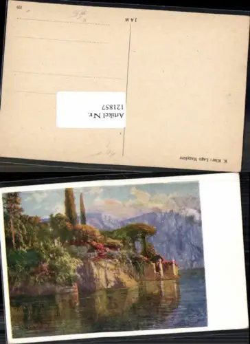 121857,K. KLar Lago Maggiore Künstlerkarte Langensee Arona Verbania