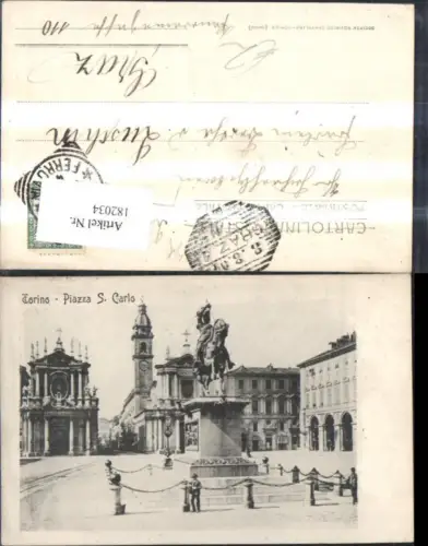 182034,Piemonte Torino Piazza S. Carlo Reiterdenkmal