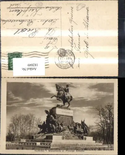 182049,Piemonte Torino Monumento al Prinicpe Amedeo Reiterdenkmal