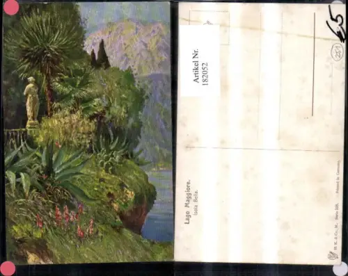 182052,Piemonte Lago Maggiore Isola Bella Künstler Ak